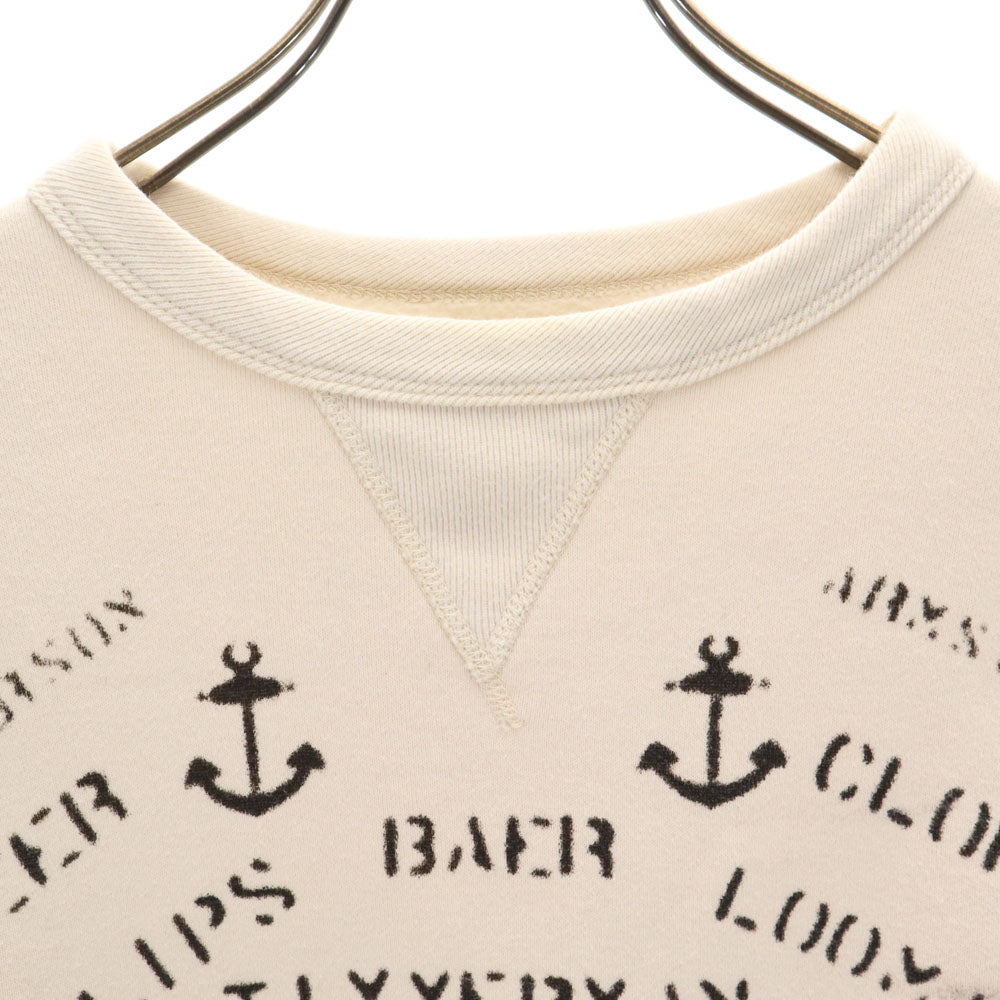 リアル マッコイズ 日本製 長袖 スウェット トレーナー M アイボリー系 REAL McCOY'S 裏起毛 レディース