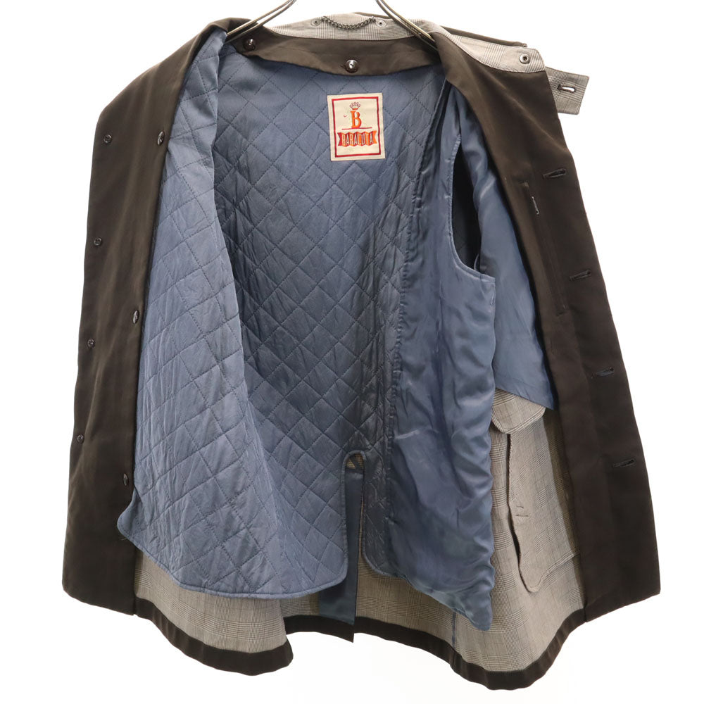 BARACUTA バラクータ 日本製 長袖 ステンカラーコート M ブラウン系 中綿ライナー付き メンズ