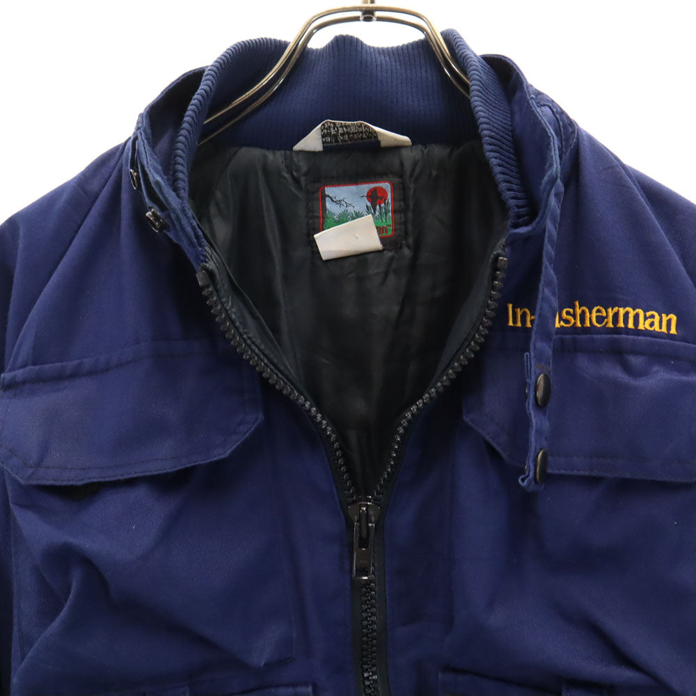 インフィッシャーマン 90s USA製 オールド 長袖 ジップジャケット S ネイビー系 メンズ