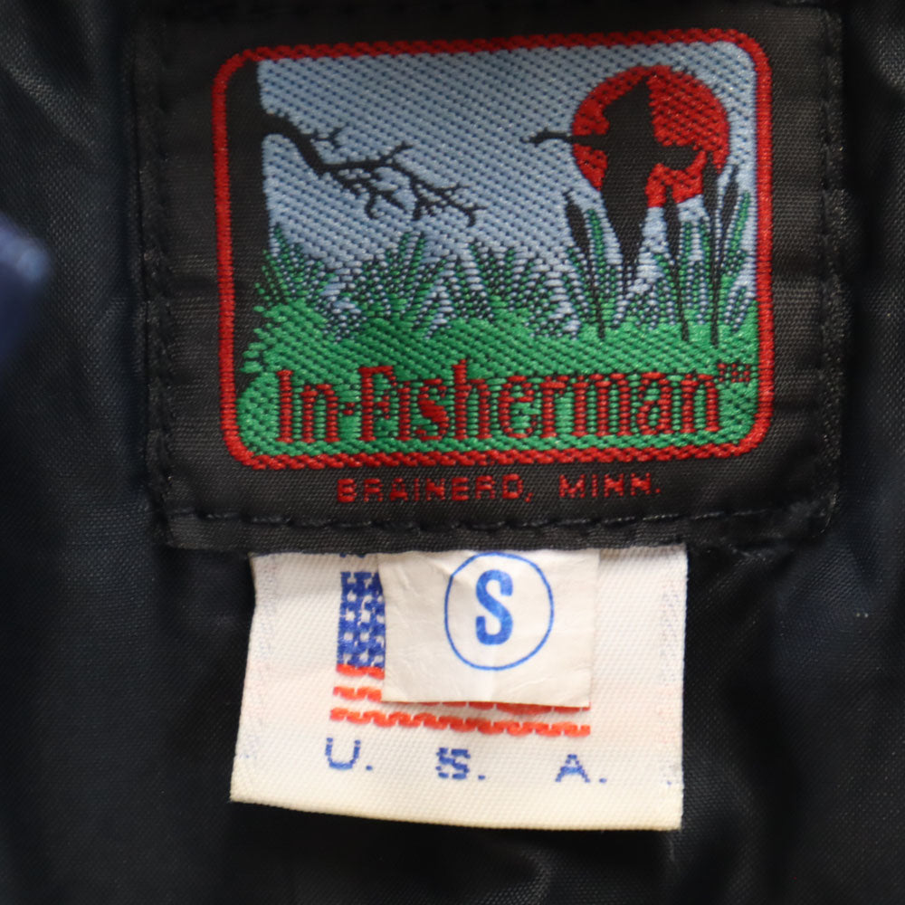 インフィッシャーマン 90s USA製 オールド 長袖 ジップジャケット S ネイビー系 メンズ