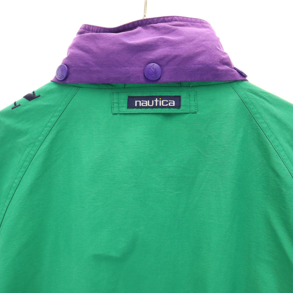 NAUTICA ノーティカ 90s オールド 長袖 ジップジャケット L グリーン系 フード メンズ
