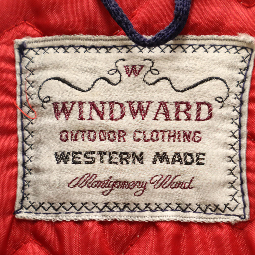 WINDWARD 70s 80s ヴィンテージ 長袖 ジップジャケット ネイビー系 裏キルティング メンズ