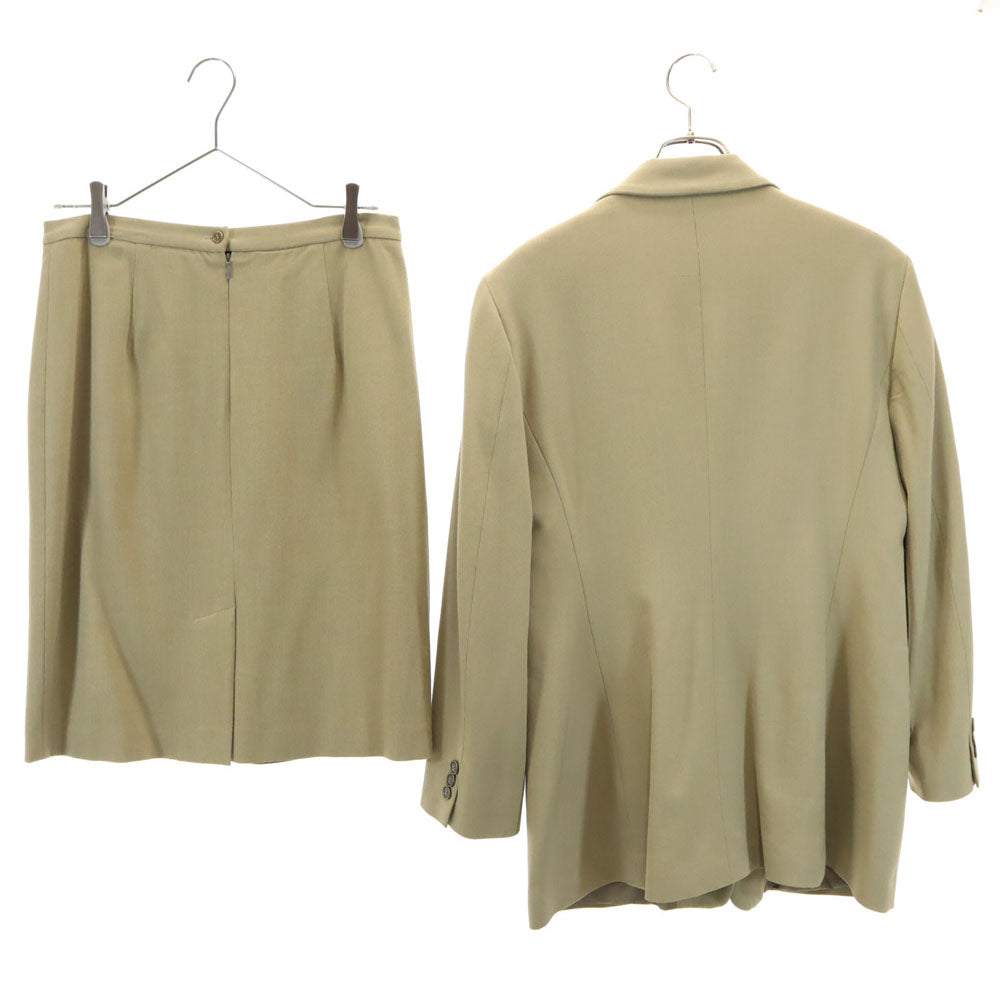 CK CALVIN KLEIN シーケーカルバンクライン イタリア製 スカートスーツ 上下 セットアップ 48/46 カーキ レディース