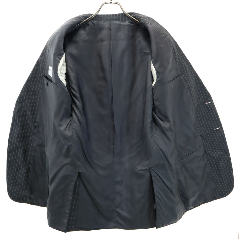 アルマーニコレッツォーニ イタリア製 ピンストライプ スーツ 上下 セットアップ 48 チャコールグレー ARMANI COLLEZIONI メンズ