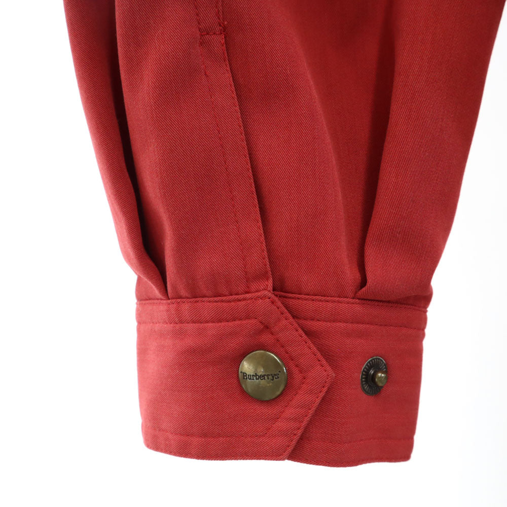 Burberrys バーバリーズ 90s オールド 長袖 ジャケット 13 レッド系 肩パット レディース