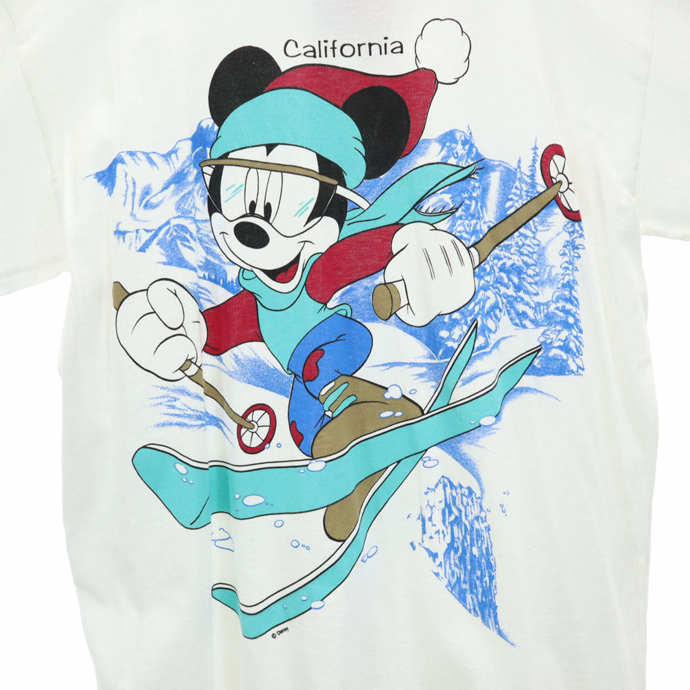 未使用 SHERRY’S シェリーズ 90s ディズニー USA製 オールド デッドストック ミッキーマウス 長袖 Tシャツ L ホワイト系 ロンT タグ付き メンズ