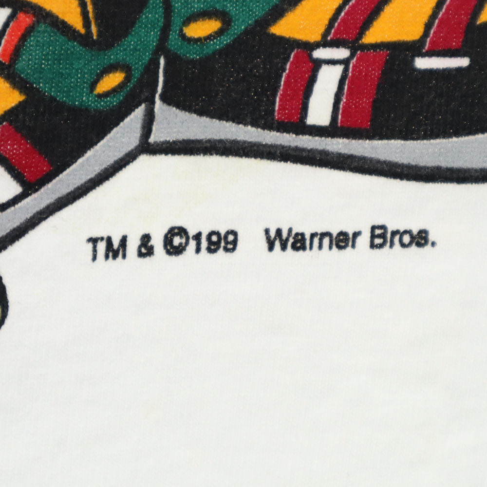 SHERRY’S シェリーズ 90s 未使用 ルーニーテューンズ USA製 ワーナーブラザーズ デッドストック プリント 長袖 Tシャツ L ホワイト系 ロンT タグ付き メンズ