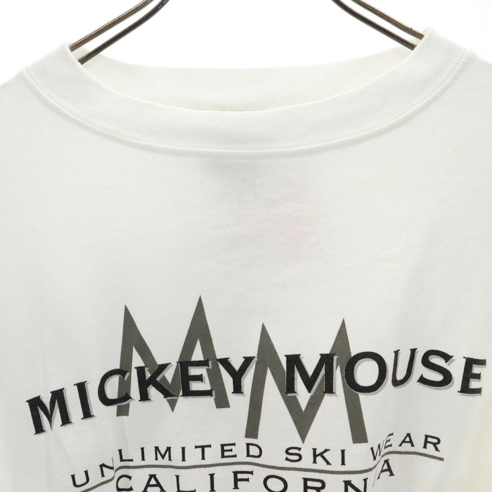 SHERRY’S シェリーズ 90s ディズニー USA製 オールド デッドストック バックプリント ミッキーマウス 長袖 Tシャツ L ホワイト系 ロンT タグ付き メンズ