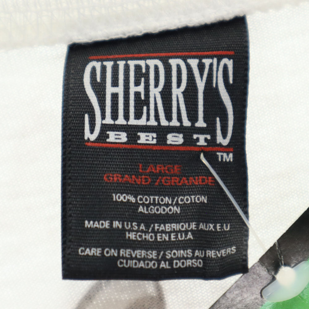 SHERRY’S シェリーズ 90s ディズニー USA製 オールド デッドストック バックプリント ミッキーマウス 長袖 Tシャツ L ホワイト系 ロンT タグ付き メンズ