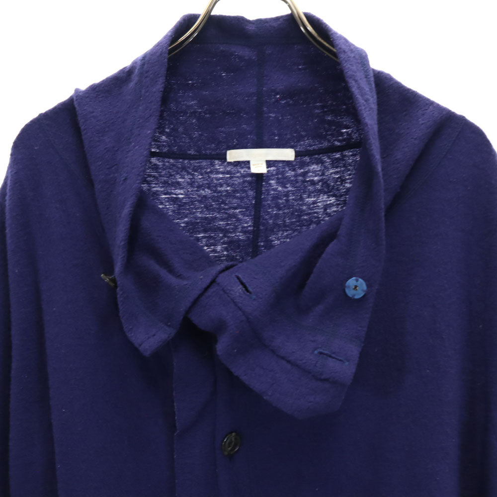 ケイハヤマプリュス 日本製 ウール 長袖 カーディガン F パープル レディース