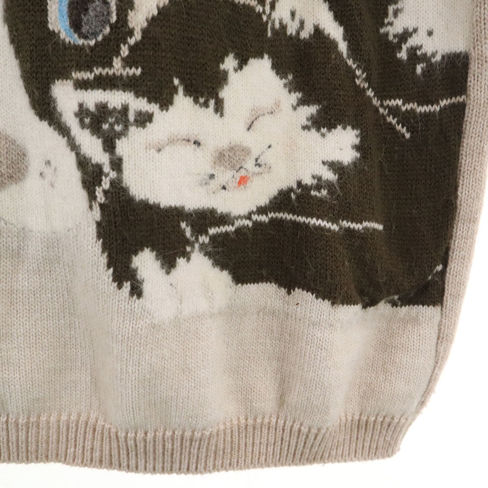 Prixxi 80s 90s イタリア製 オールド 長袖 セーター ベージュ系 ニット レディース