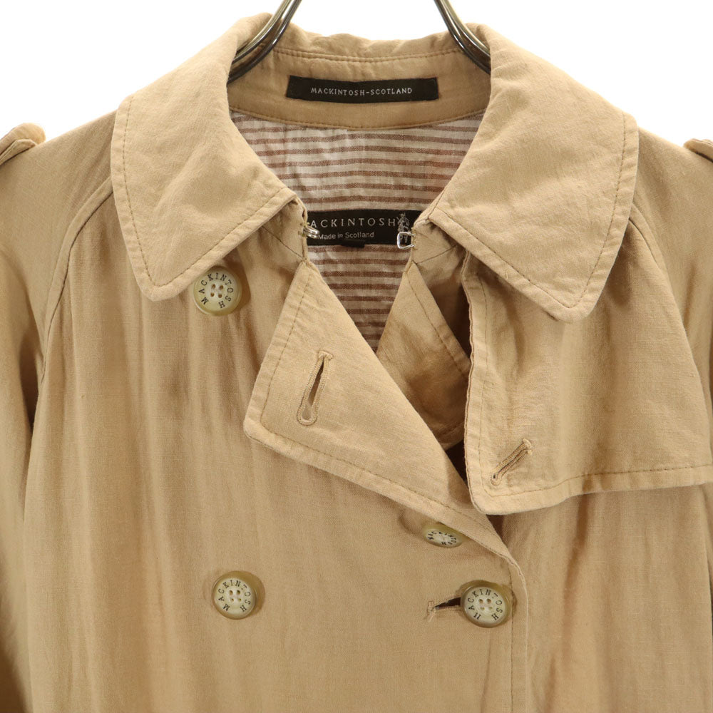 MACKINTOSH SCOTLAND マッキントッシュスコットランド リネンブレンド 長袖 トレンチコート 34 ベージュ レディース