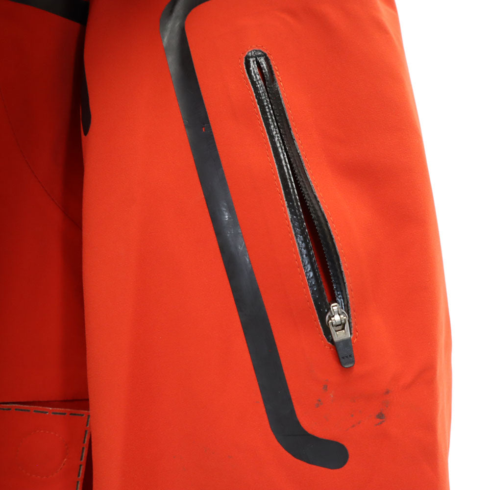 マリテフランソワジルボー ナイロンジャケット M オレンジ系 MARITHE + FRANCOIS GIRBAUD パーカー ラクーンファー付き メンズ