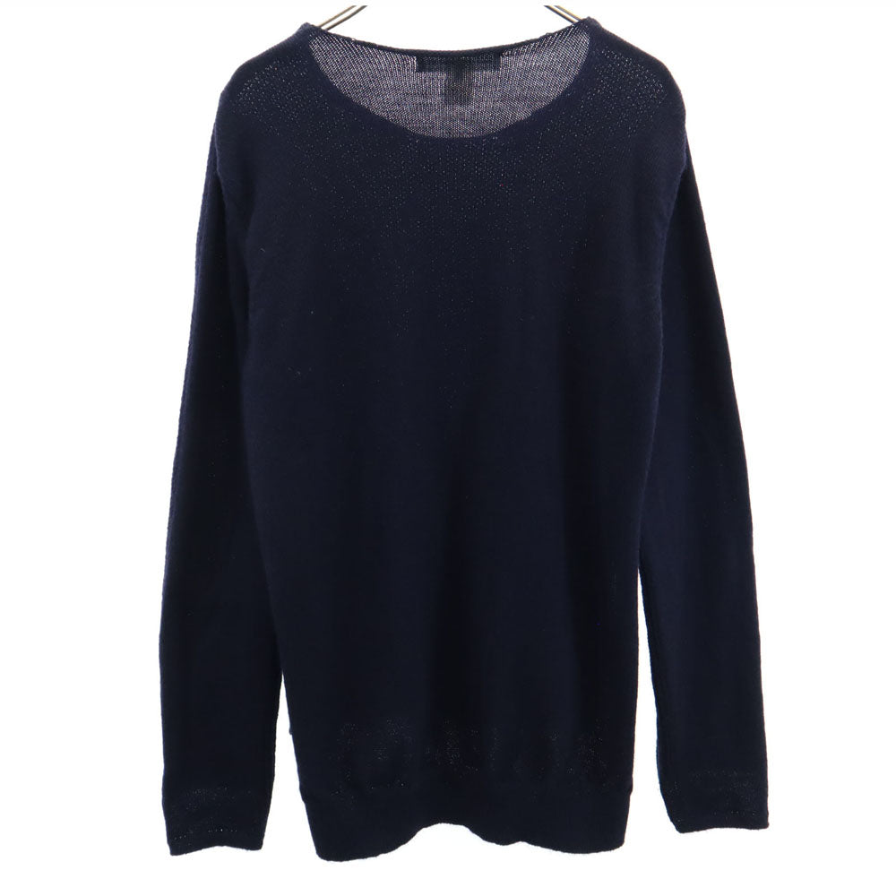 コムデギャルソンシャツ 日本製 ウール 長袖 セーター M ネイビー COMME des GARCONS SHIRT ニット レディース