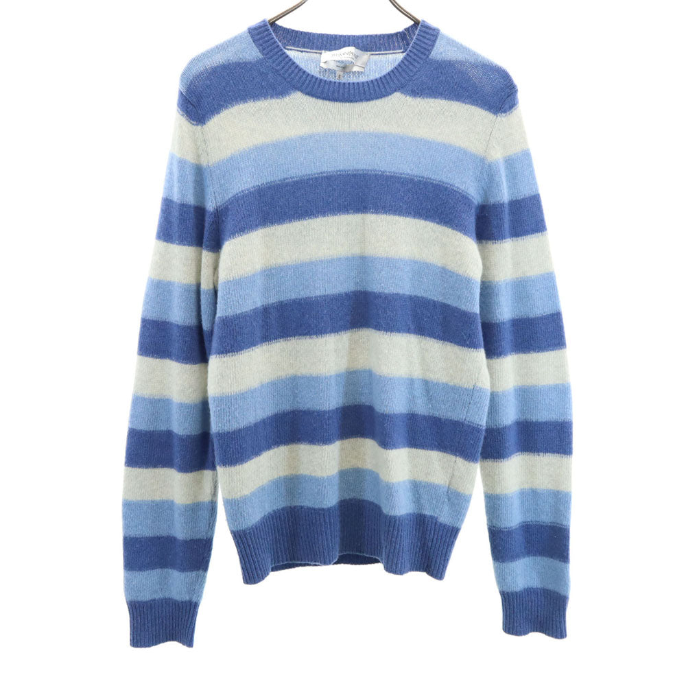 YVES SAINT LAURENT イヴサンローラン イタリア製 ウール ボーダー柄 長袖 セーター S ブルー系 他 ニット メンズ