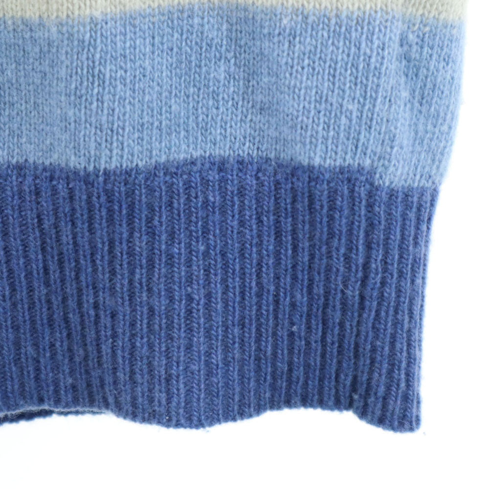 YVES SAINT LAURENT イヴサンローラン イタリア製 ウール ボーダー柄 長袖 セーター S ブルー系 他 ニット メンズ