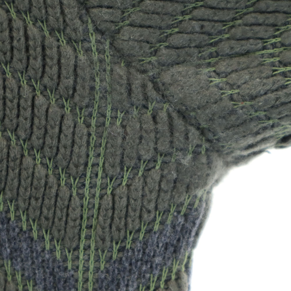 ワイスリー ベルギー製 ウールブレンド 長袖 セーター M カーキ Y-3 Yohji Yamamoto ヨウジヤマモト ニット メンズ