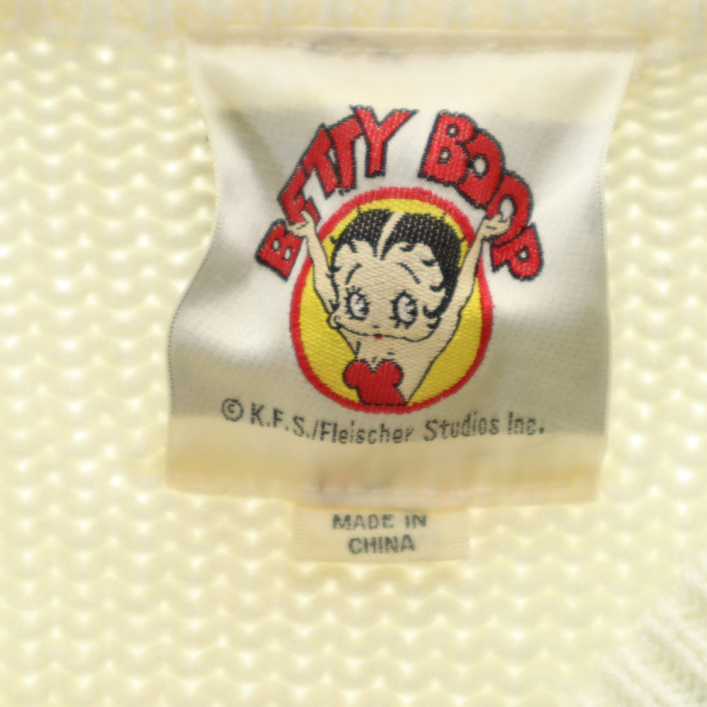 ベティブープ 90s アクリル オールド 長袖 セーター M 白系 BETTY BOOP ニット メンズ