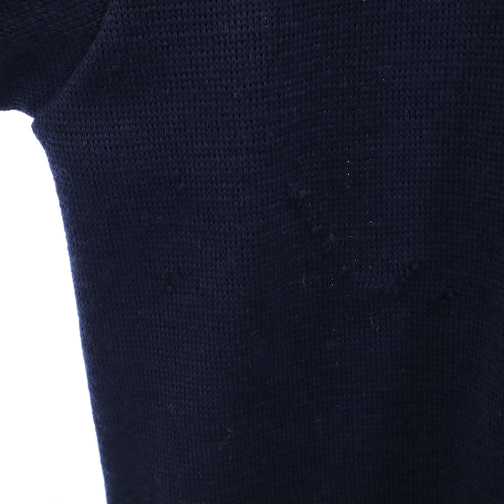 HUNTING WORLD ハンティングワールド 90s ウール オールド 長袖 Vネック ニット カーディガン M ネイビー メンズ