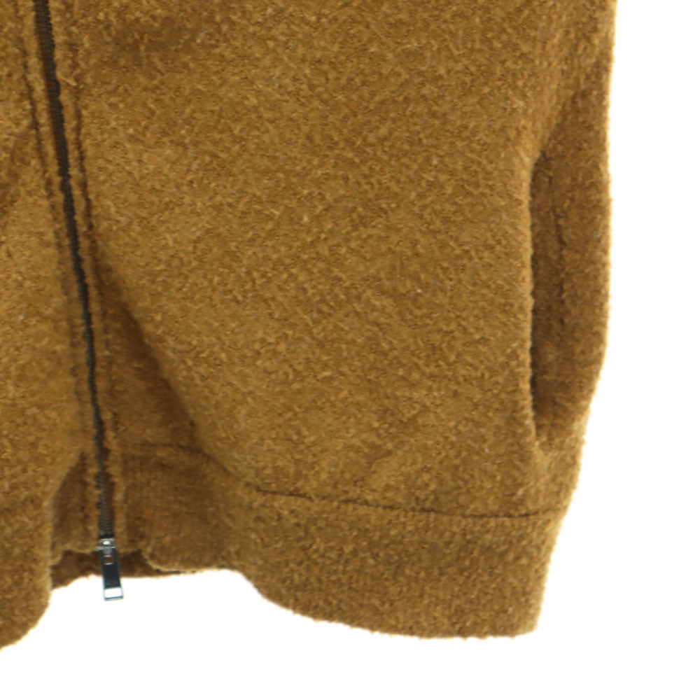 ARMANI EXCHANGE アルマーニエクスチェンジ バイカラー 長袖 ボア ジップパーカー L ブラック×ブラウン フワモコ メンズ