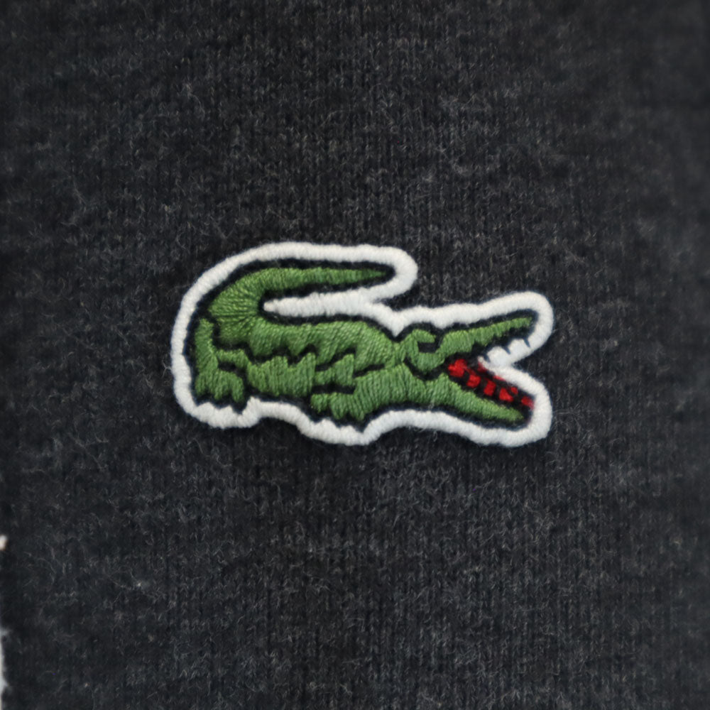 LACOSTE L!VE ラコステライブ 長袖 スウェット ジップパーカー 3 チャコールグレー 裏起毛 メンズ