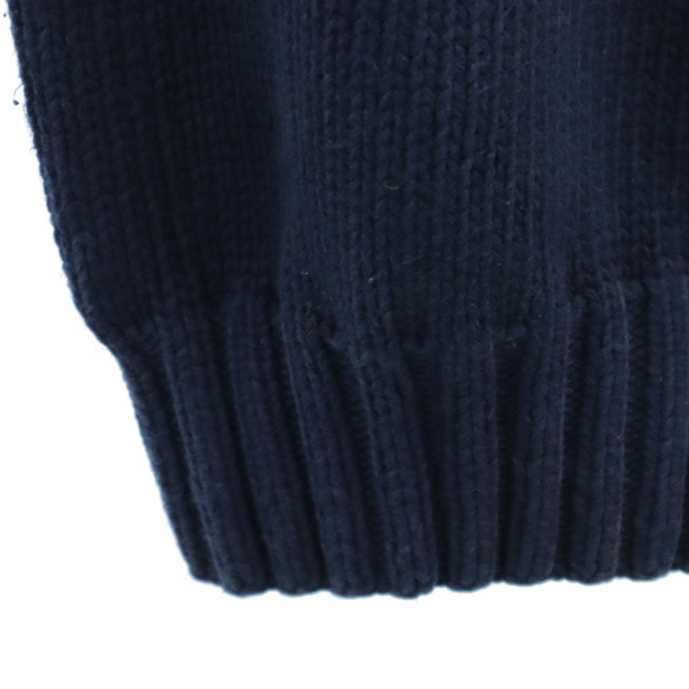 POLO COUNTRY ポロカントリー ラルフローレン オールド 長袖 コットンニット セーター M ネイビー系 星条旗 レディース