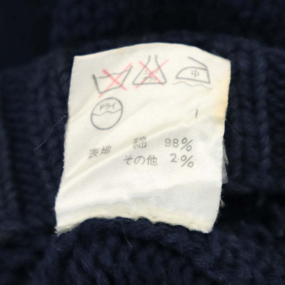 POLO COUNTRY ポロカントリー ラルフローレン オールド 長袖 コットンニット セーター M ネイビー系 星条旗 レディース