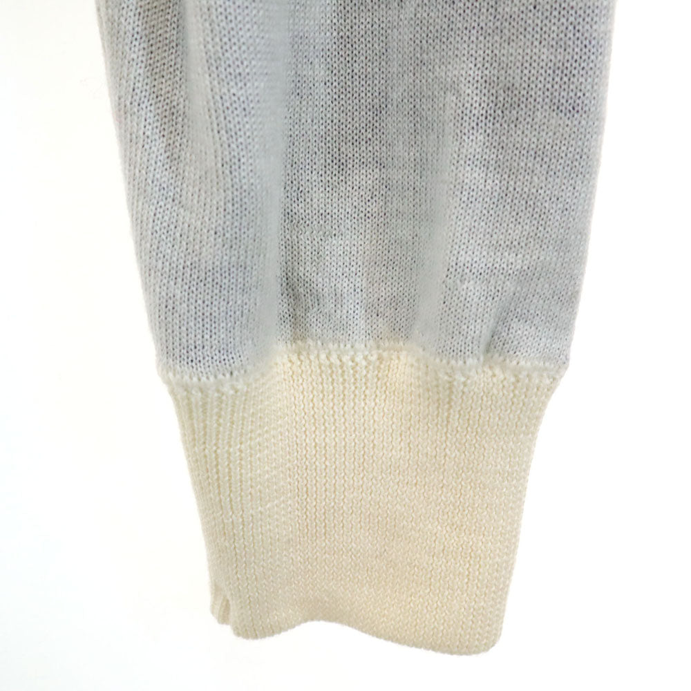 未使用 PHENOMENON フェノメノン ウール ペイズリー柄 長袖 セーター L ホワイト ニット レディース