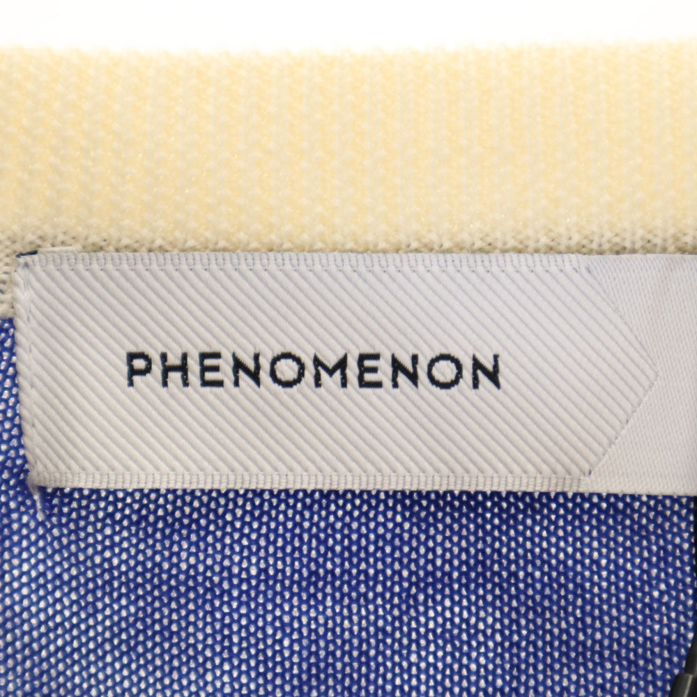 未使用 PHENOMENON フェノメノン ウール ペイズリー柄 長袖 セーター L ホワイト ニット レディース