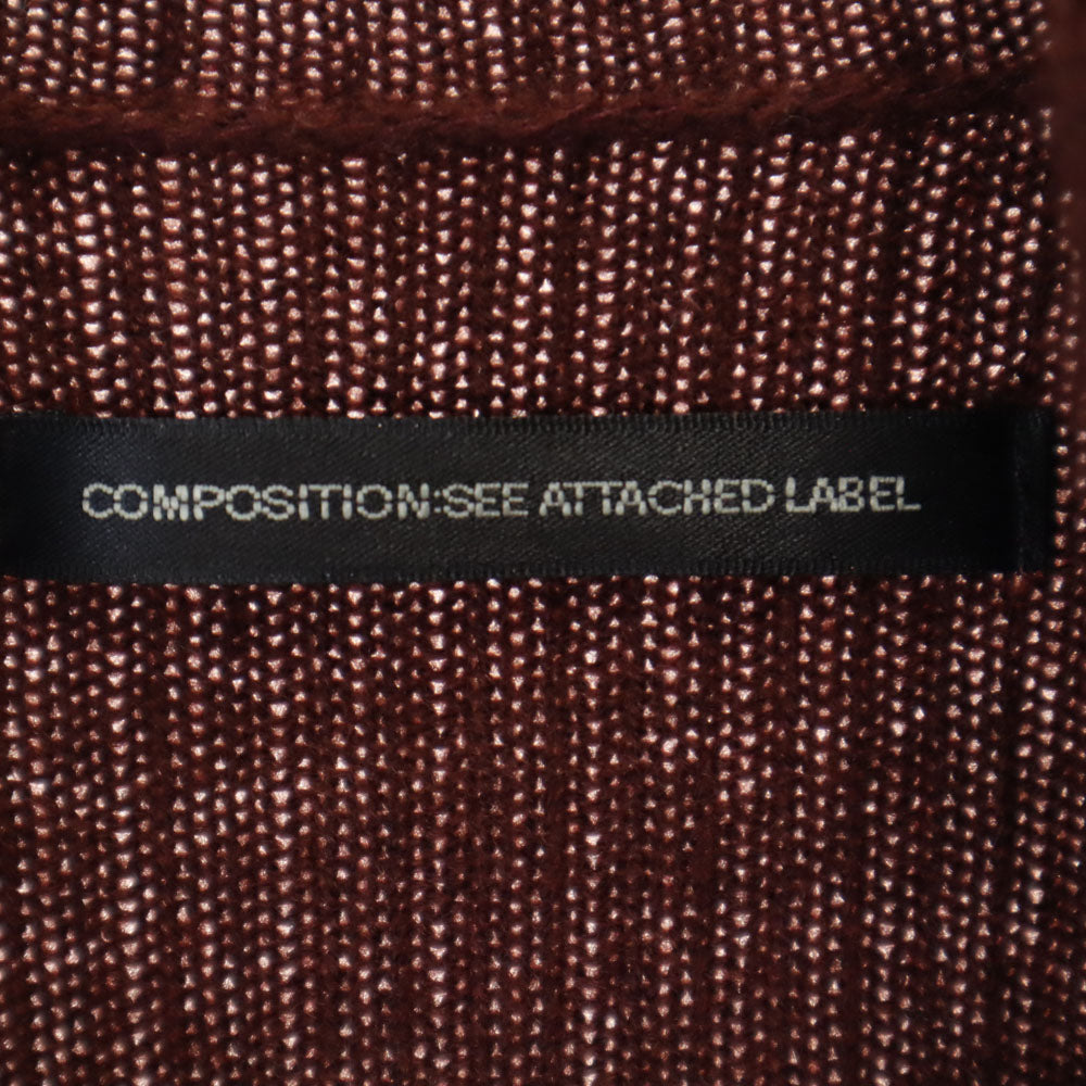 コンポジション シー アタッチド レーベル ウール 長袖 タートルネック セーター 2 ブラウン系 ヨウジヤマモト リブニット レディース