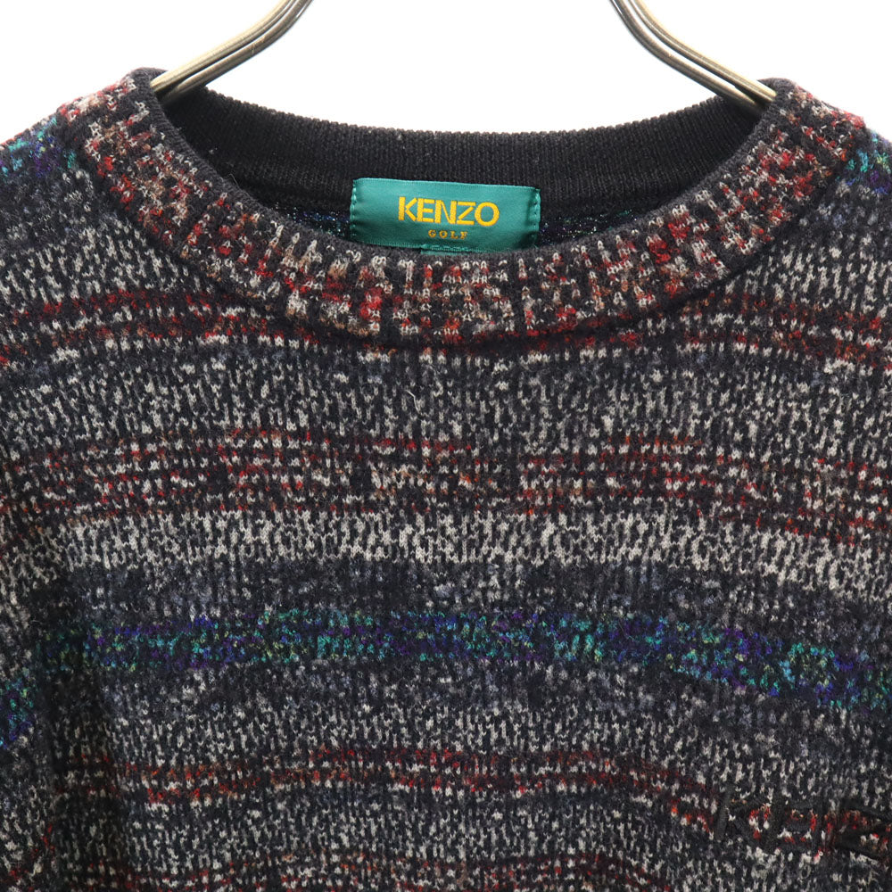 KENZO GOLF ケンゾーゴルフ 90s 日本製 オールド 長袖 セーター 3 ブラック 他 ニット メンズ