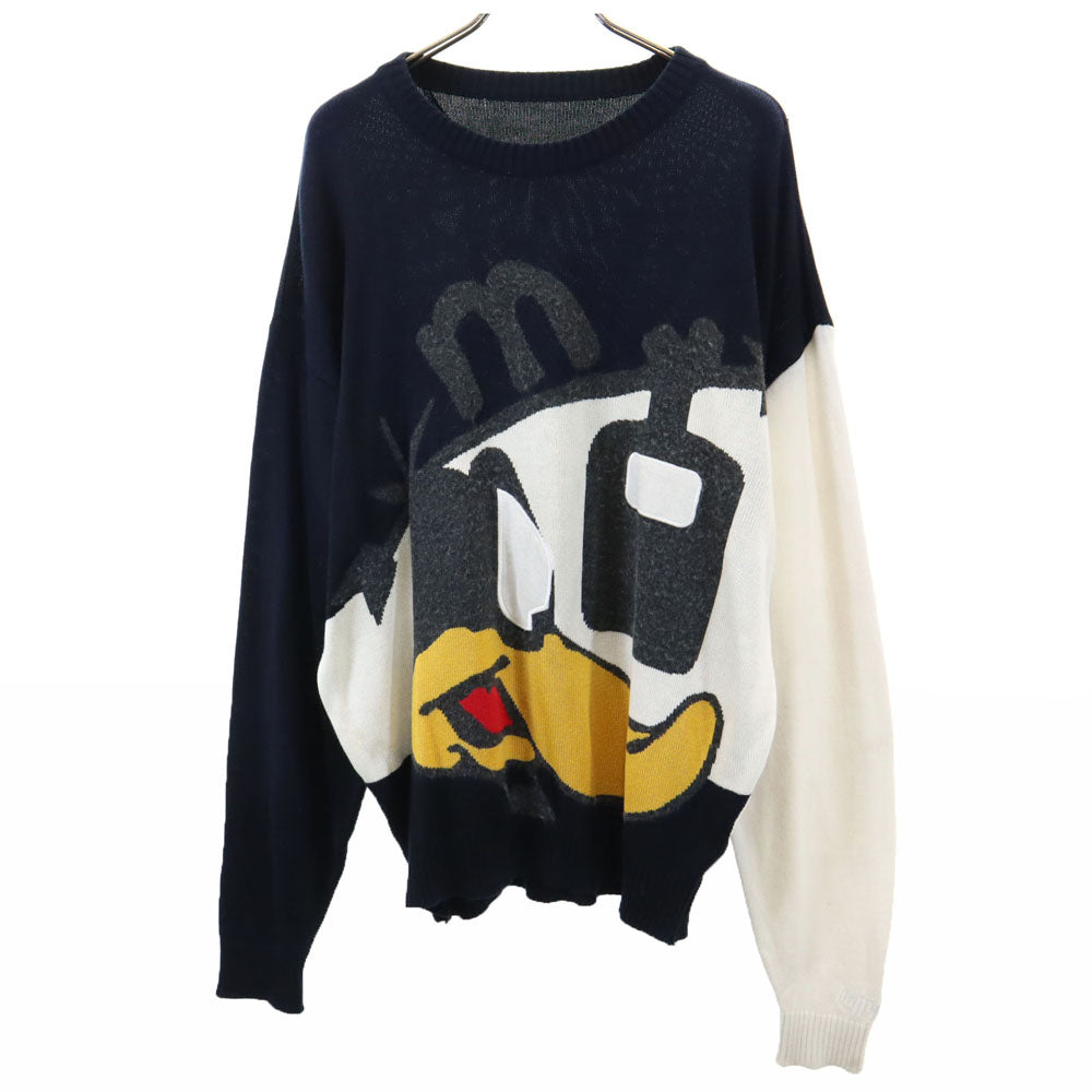 ルーニー・テューンズ ダフィーダック 長袖 セーター 濃紺 ニット メンズ