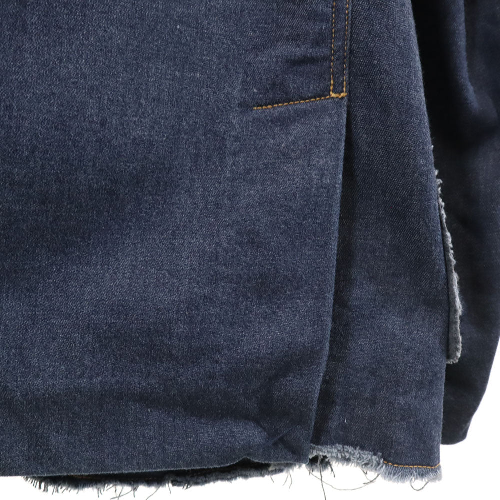 デシグアル カットオフ加工 ストレッチデニム ブレザー 54 インディゴブルー Desigual man テーラードジャケット メンズ