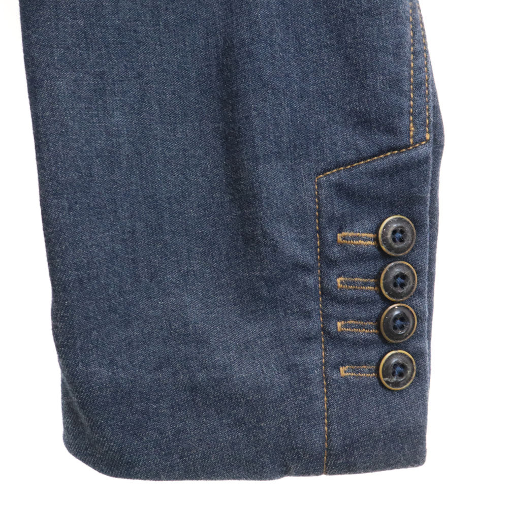 デシグアル カットオフ加工 ストレッチデニム ブレザー 54 インディゴブルー Desigual man テーラードジャケット メンズ