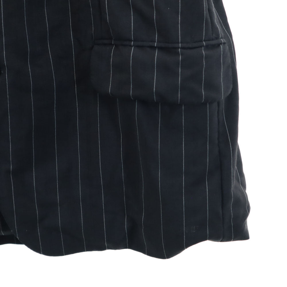 YVES SAINT LAURENT イヴサンローラン 90s オールド ストライプ 長袖 テーラードジャケット ブラック系 メンズ