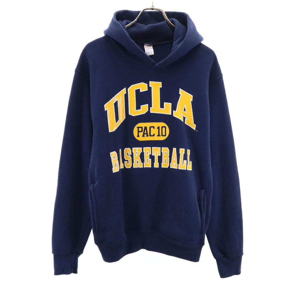 ソフィー 80s 90s UCLA バスケットボール オールド カレッジ 長袖 スウェットパーカー M ネイビー系 SOFFE 裏起毛 メンズ