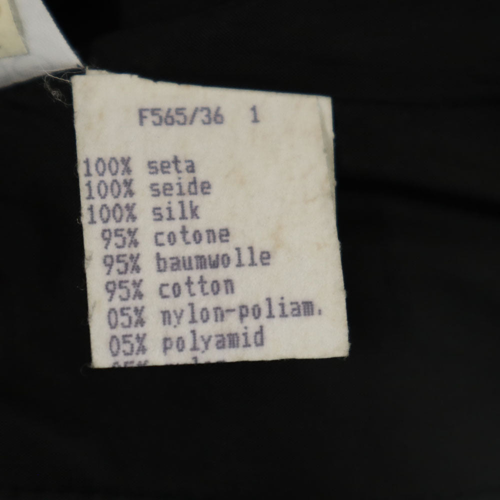 FENDI フェンディ イタリア製 シルク ブレザー 40 ブラック テーラードジャケット アンコン レディース