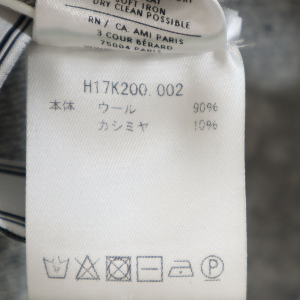 ami アミ ポルトガル製 カシミヤブレンド 長袖 タートルネック セーター S グレー ニット レディース