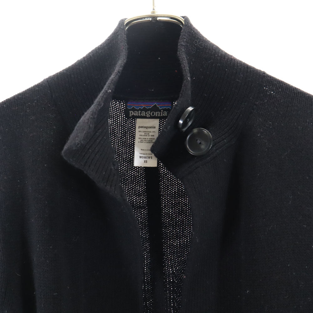 patagonia パタゴニア アウトドア 50370F0 7分袖 ニットカーディガン XS ブラック レディース