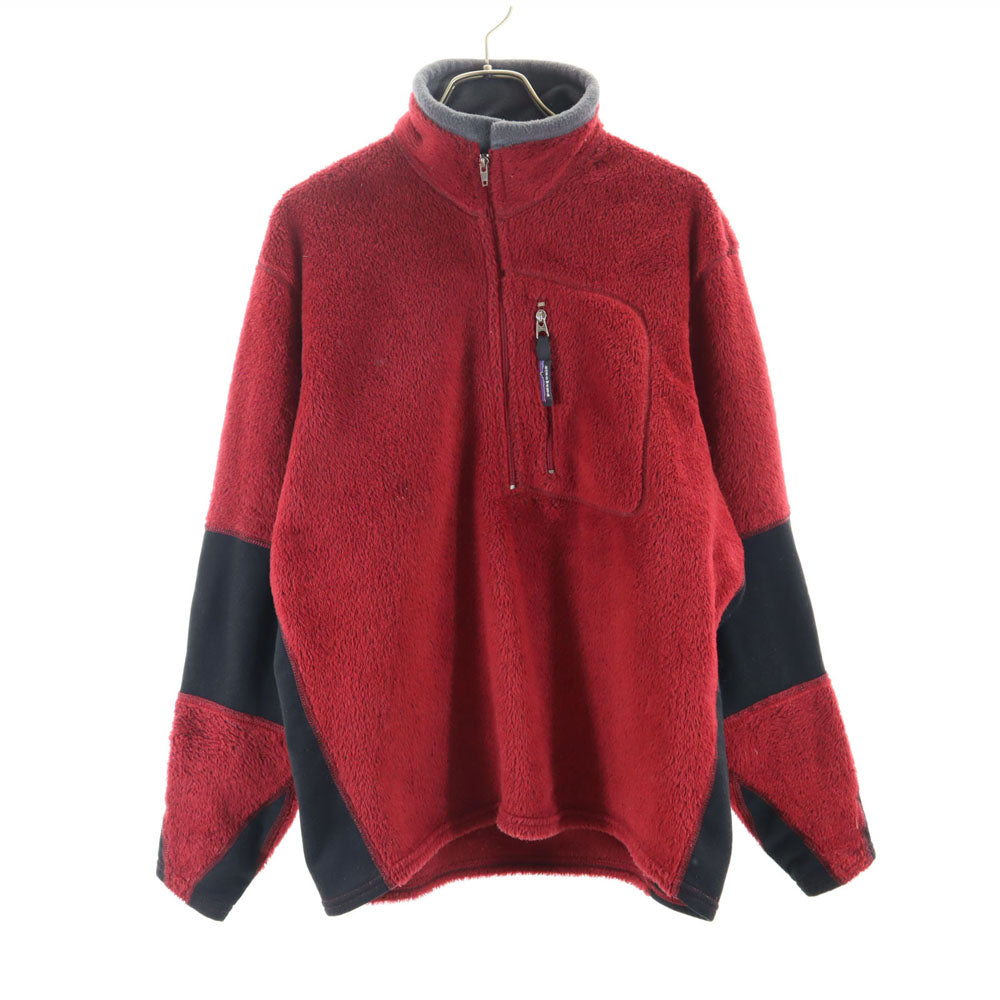 patagonia パタゴニア アウトドア 長袖 ハーフジップ フリースジャケット M レッド プルオーバー ポーラテック メンズ
