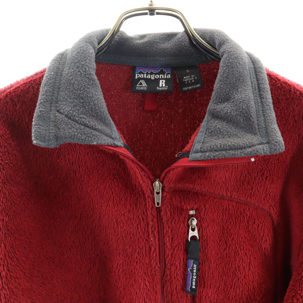patagonia パタゴニア アウトドア 長袖 ハーフジップ フリースジャケット M レッド プルオーバー ポーラテック メンズ
