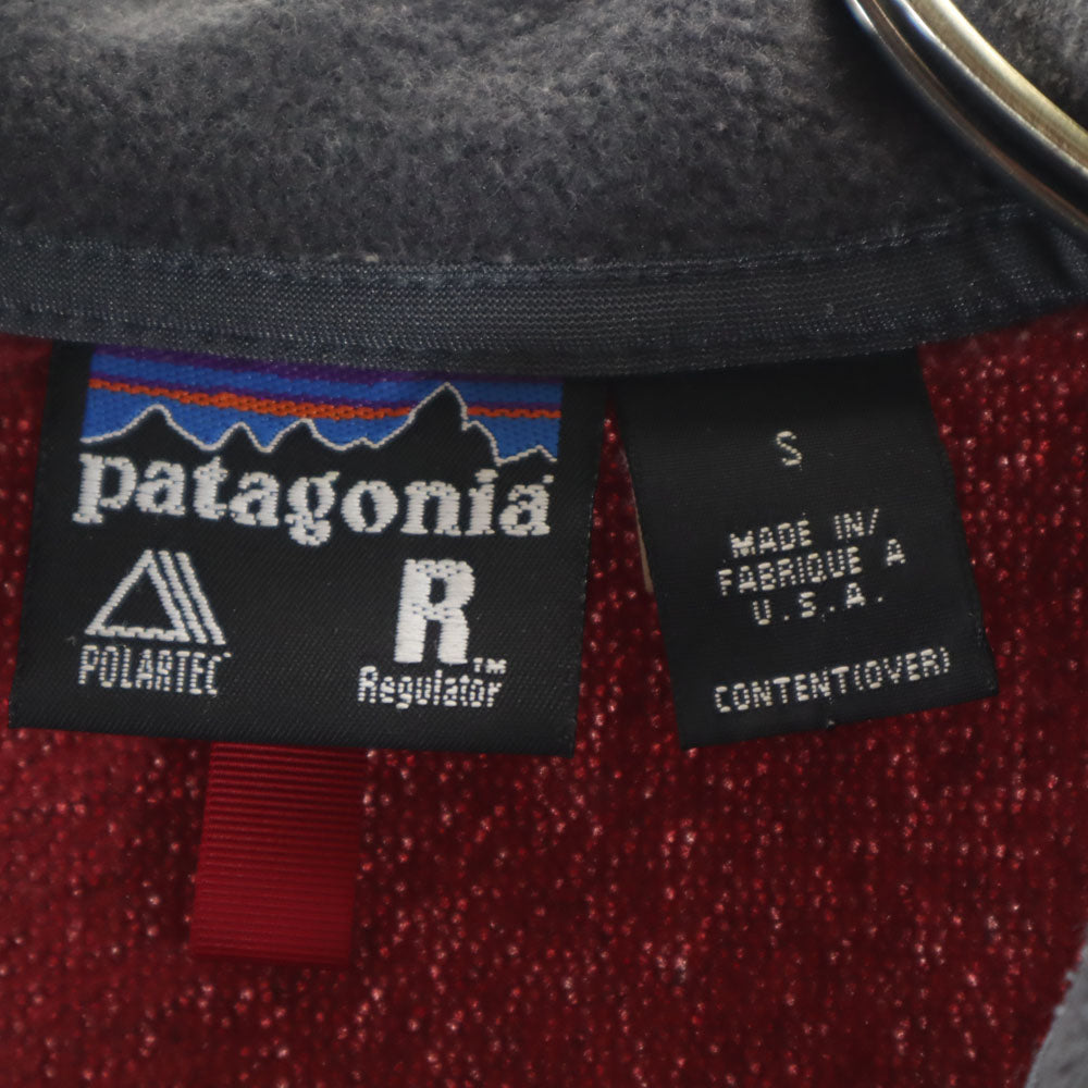patagonia パタゴニア アウトドア 長袖 ハーフジップ フリースジャケット M レッド プルオーバー ポーラテック メンズ
