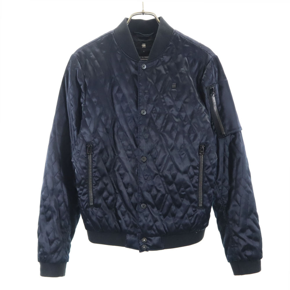 ジースターロゥ ボンバー 中綿ジャケット S ネイビー ブルゾン キルティング メンズ