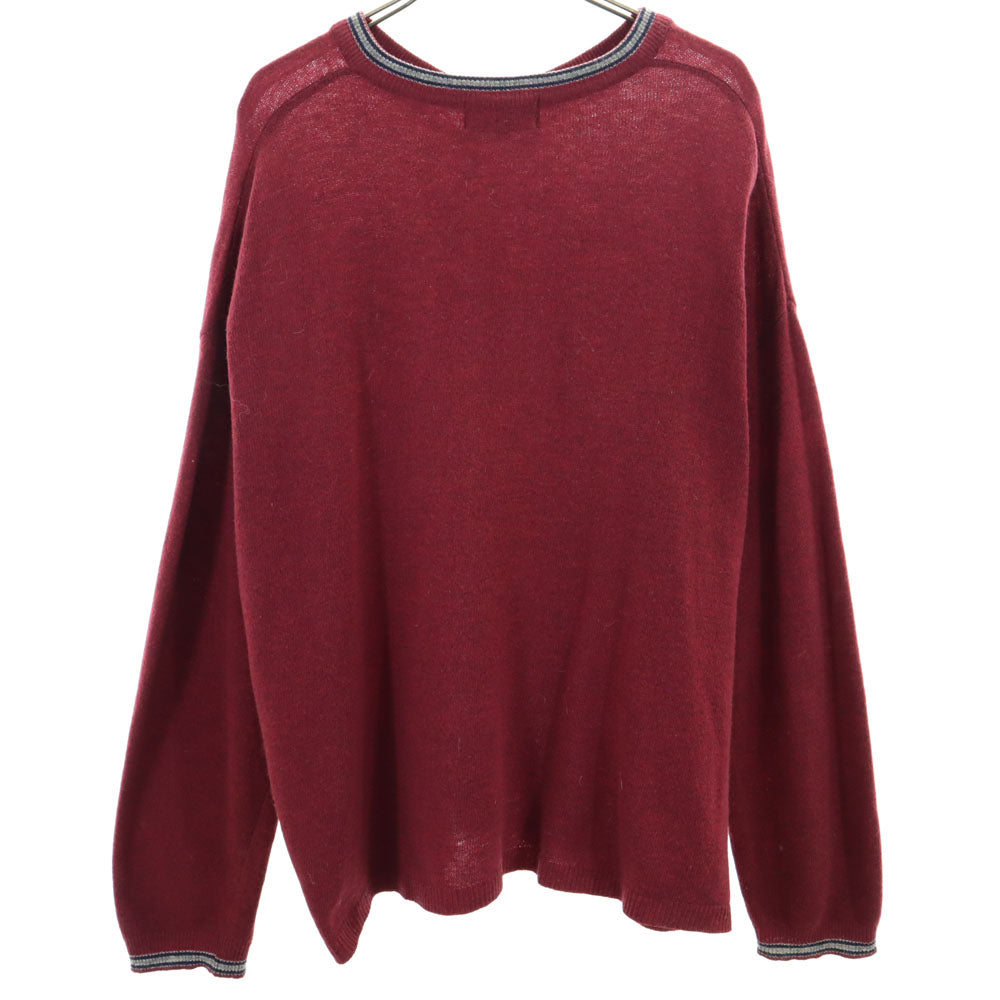 PEARLY GATES パーリーゲイツ イタリア製 ゴルフ 長袖 Vネック セーター 2 ボルドー GOLF ニット レディース