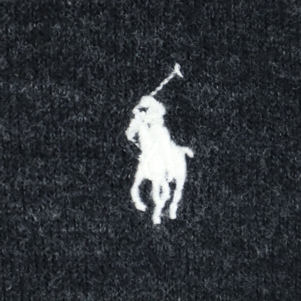 ポロラルフローレン 長袖 ハーフジップ ニット S チャコールグレー POLO RALPH LAUREN セーター メンズ