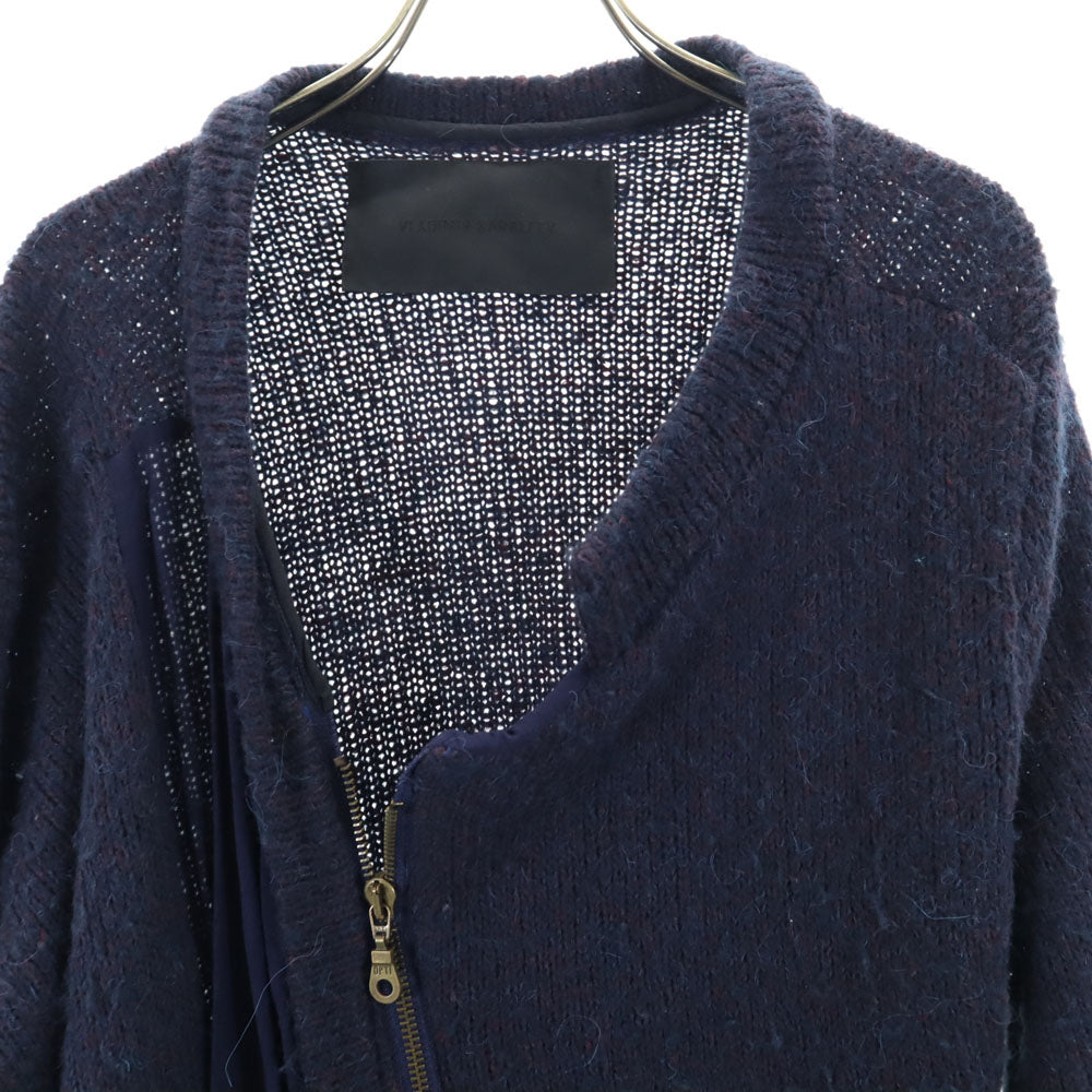 ブラディミアカラリーヴ ニットジャケット ネイビー カーディガン レディース
