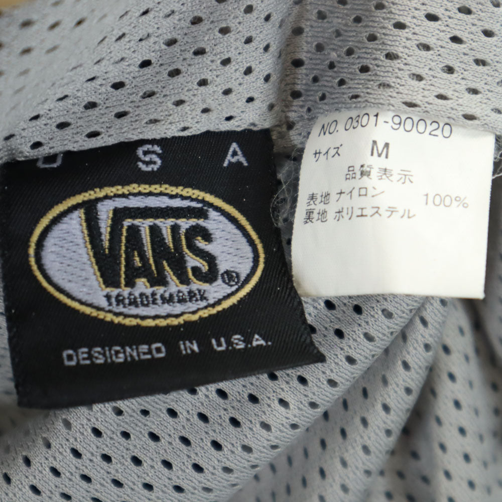 ヴァンズ 90s オールド USA製 ナイロンジャケット M ブラック VANS 裏