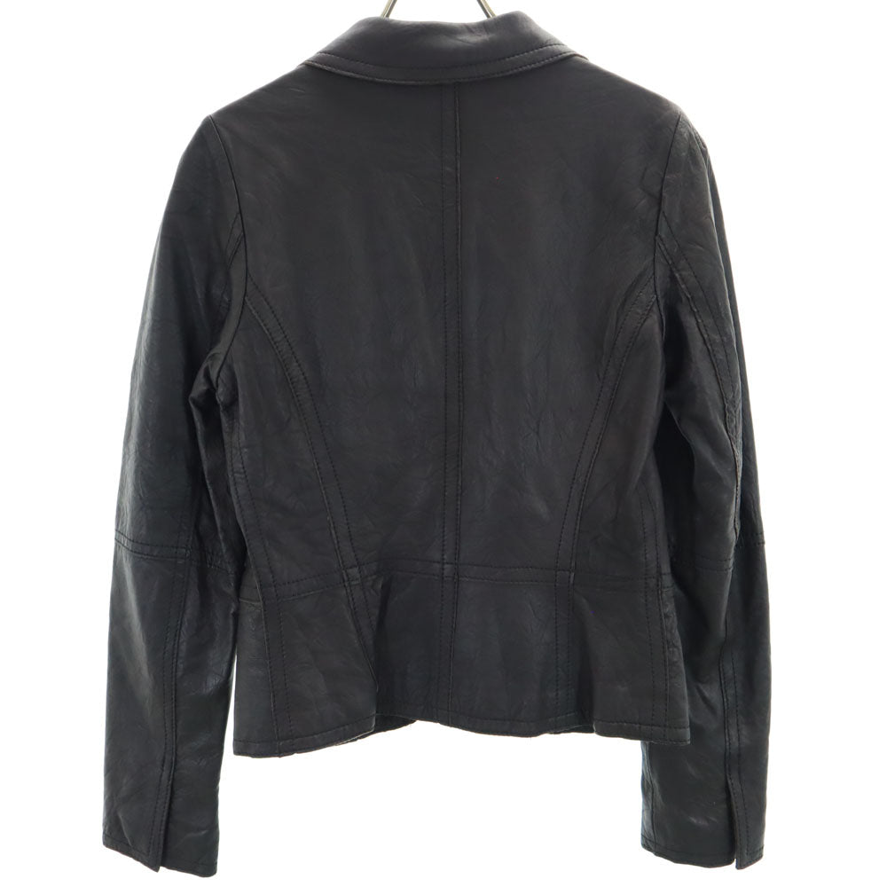 MAX&CO マックスアンドコー レザージャケット 42 ダークブラウン レディース