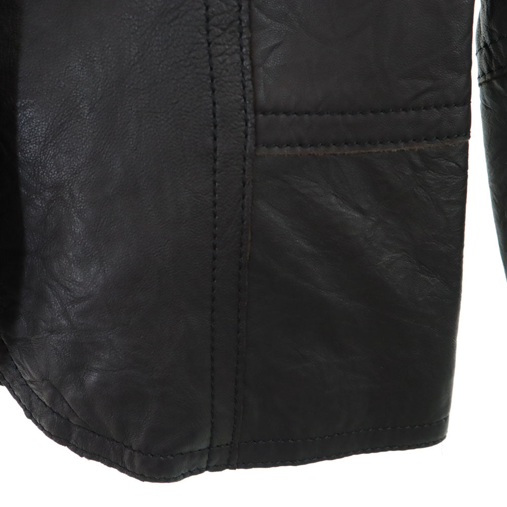 MAX&CO マックスアンドコー レザージャケット 42 ダークブラウン レディース