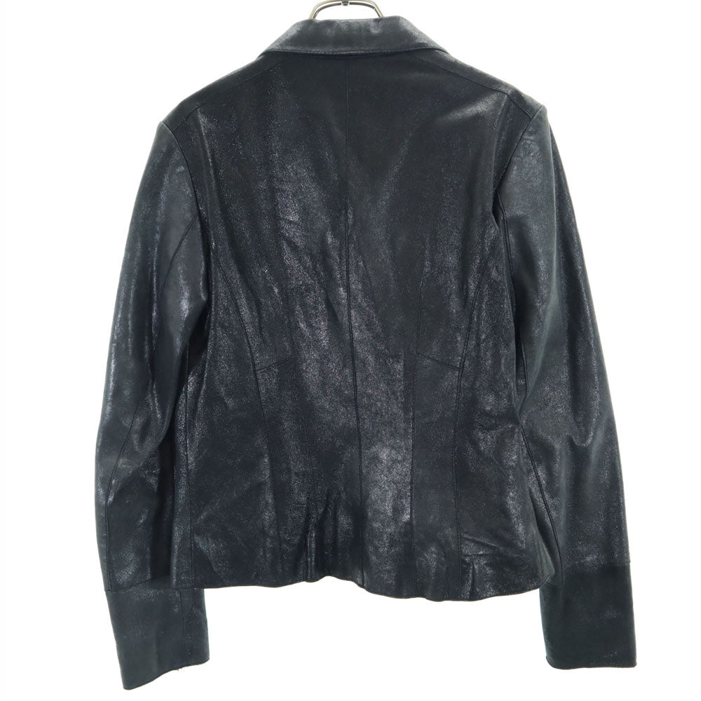 MAX&CO マックスアンドコー レザージャケット 42 チャコールグレー レディース